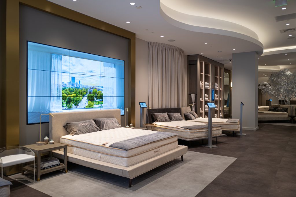 Saatva Boston Viewing Room Hero Bed Customizable Array Angle scaled