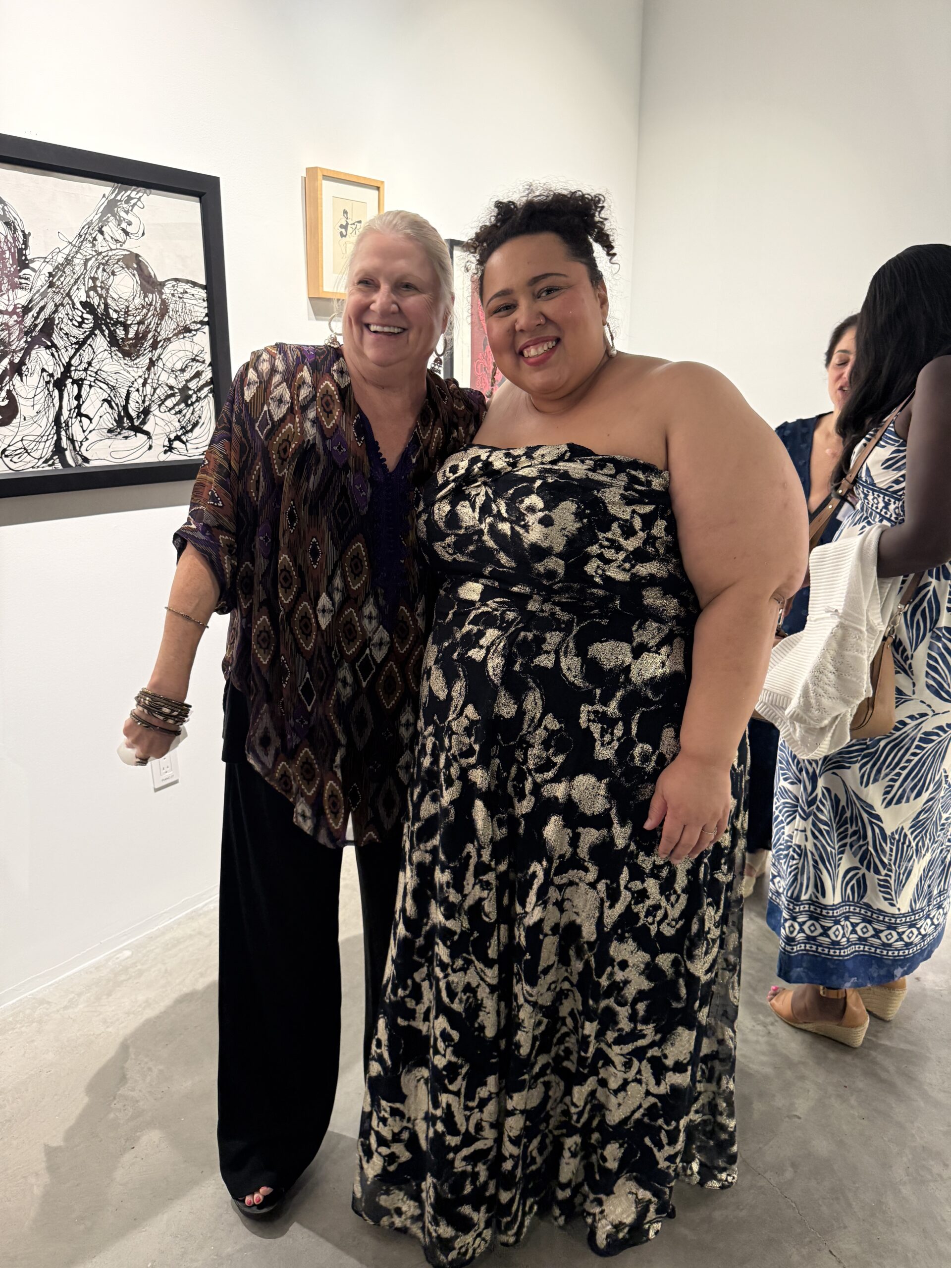 MoCA CT Board Member and Performing Arts Advisory Committee Kristin Foster with vocalist Brianna Thomas