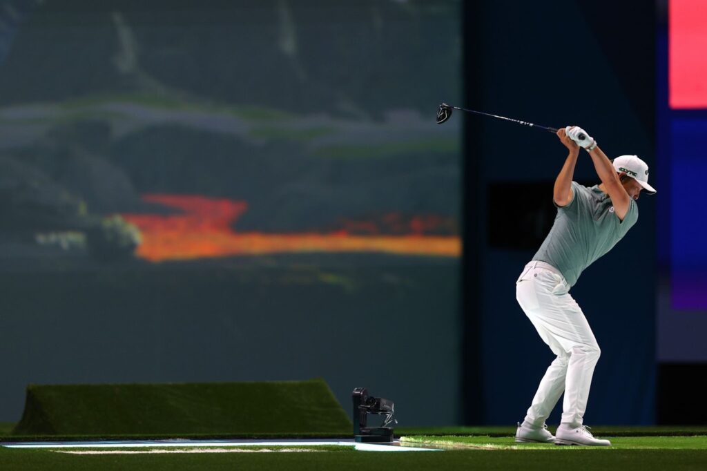 Australian Professional Golfer Min Woo Lee hitting his drive